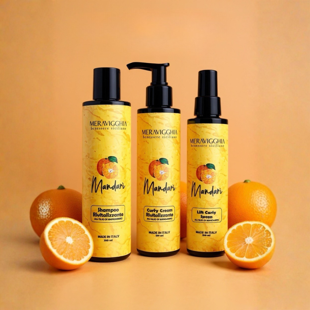 KIT Completo per Capelli Ricci all'Olio di Mandarino Siciliano